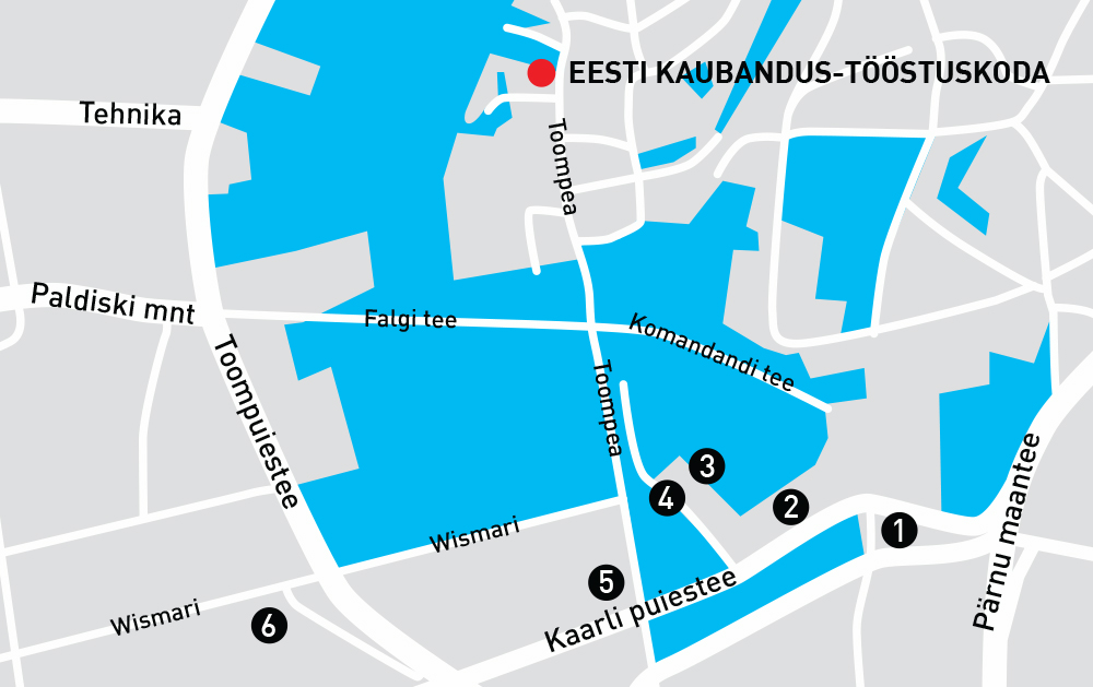 Parkimine kaubanduskoja lähistel